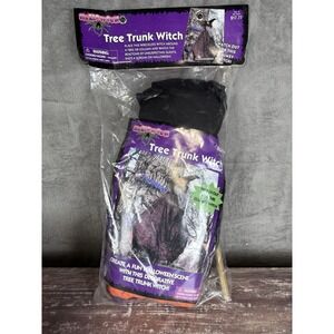 Vintage Halloween Flying Witch Tree Trunk Witch Large & Heavy / NEW Old Stock‎